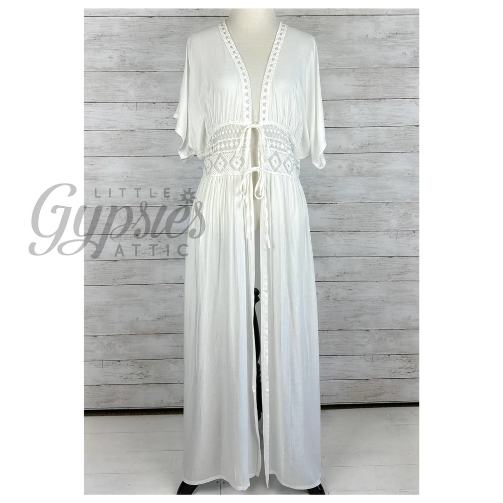 White Nights Beach Kimono Maxi Dress - Picture 4 of 12
